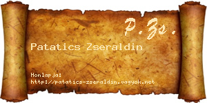 Patatics Zseraldin névjegykártya